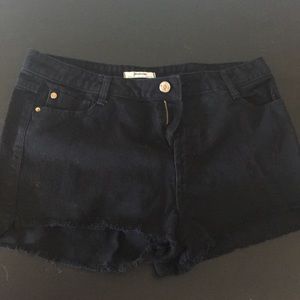 Black high waisted jean shorts